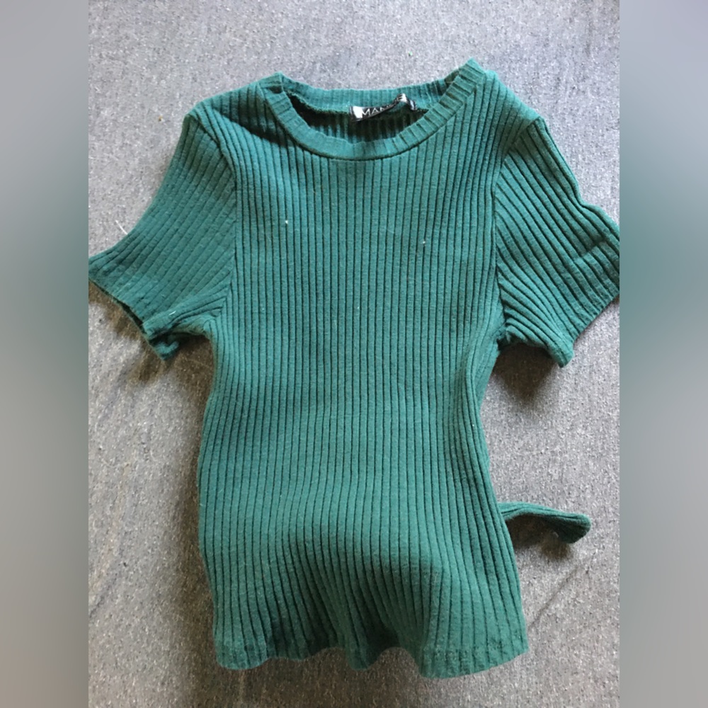 Dark green ribbed top